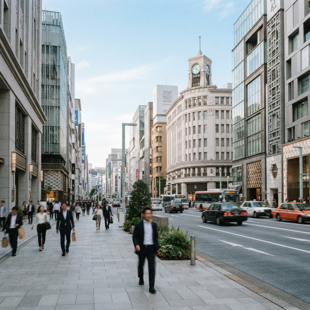 銀座エリアの街並み