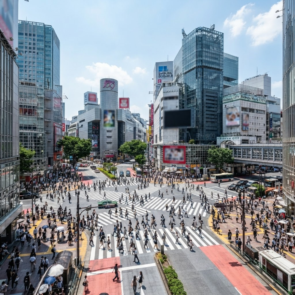渋谷エリアの街並み